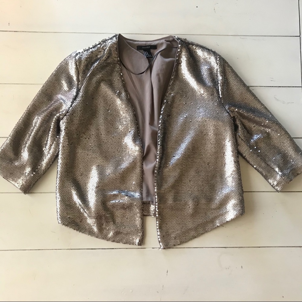Silver/gray sequin Statement jacket ✨